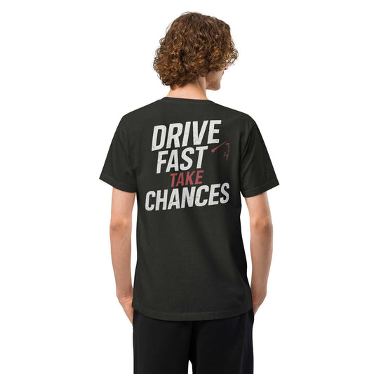 Drive Fast Take Chances Oversized T-Shirt | Motorsport Streetwear Graphic Tee