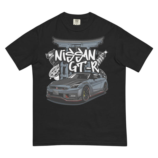 Black Torii Titan GT-R Tee featuring Nissan GT-R graphic and Japanese street racing elements