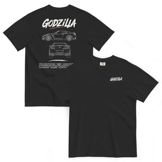 Godzilla GT-R Blueprint Tee | JDM Streetwear T-Shirt – Downforce Apparel - Downforce Apparel