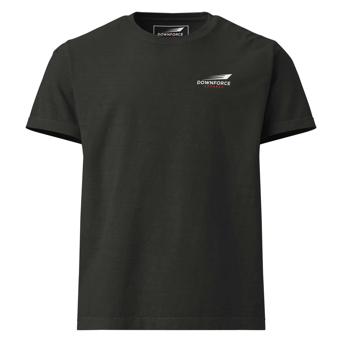 Black Legend GT-R oversized tee with Downforce Apparel logo, vintage wash, and relaxed fit